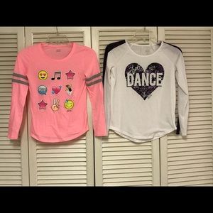 Justice Girls Dance Long Sleeve Tops Size 8 - EUC